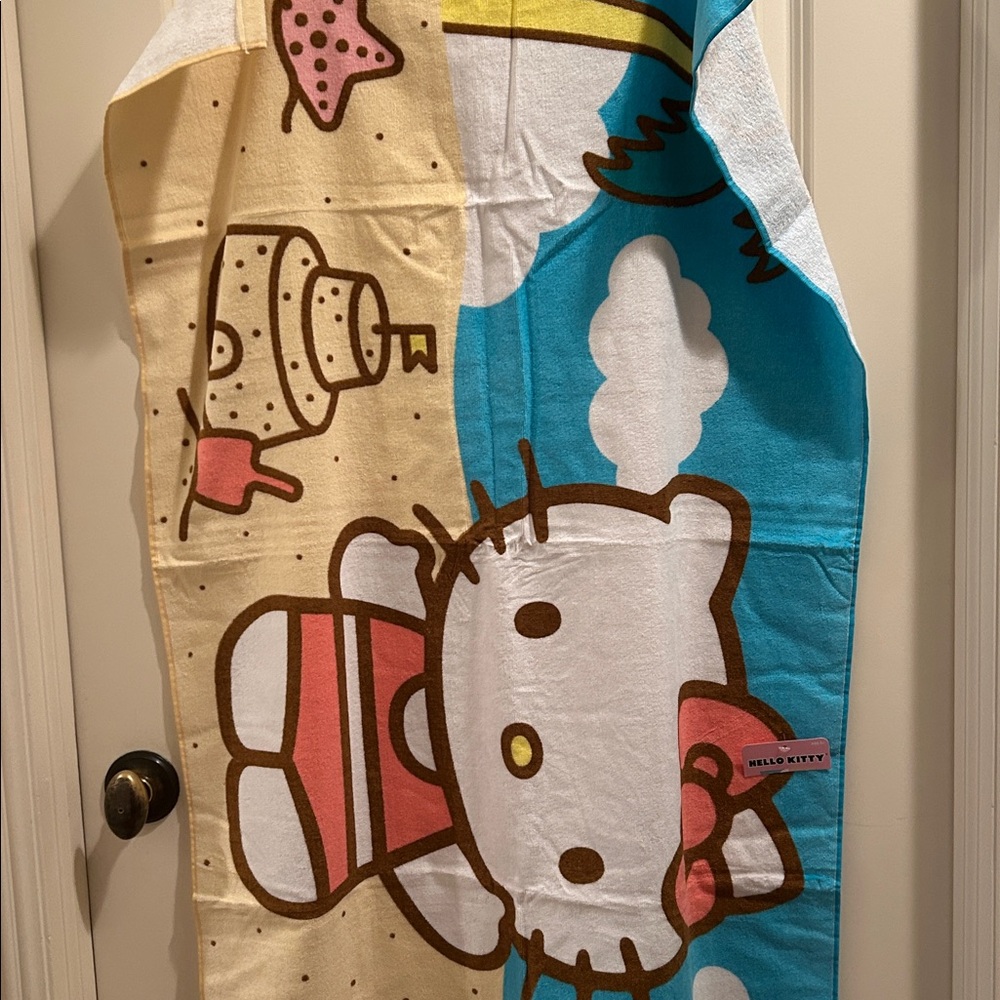 NWT Hello Kitty Beach/Bath Towel‎ size 
28”Wx58”L